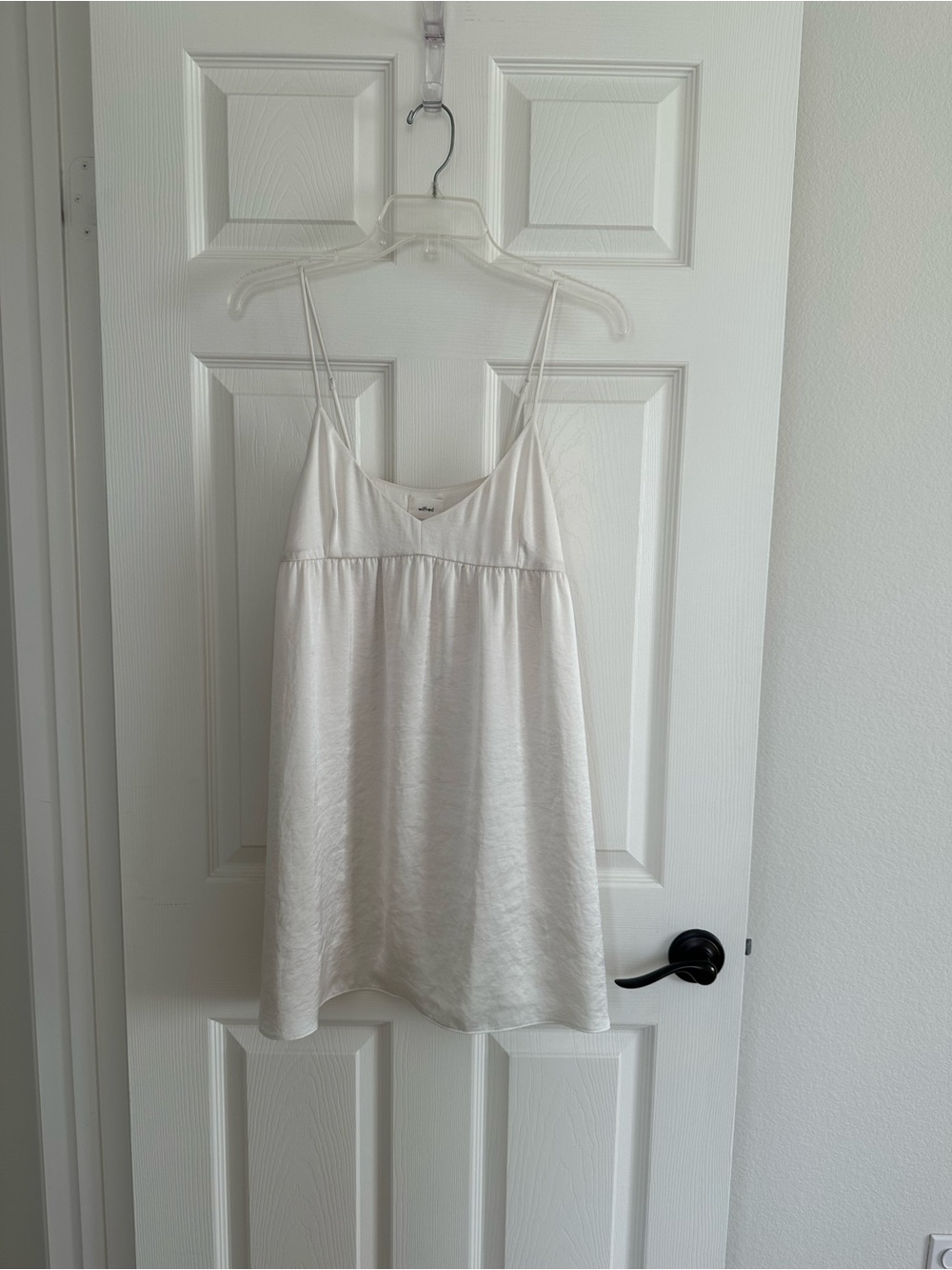 Aritzia Cream Slip Mini Dress